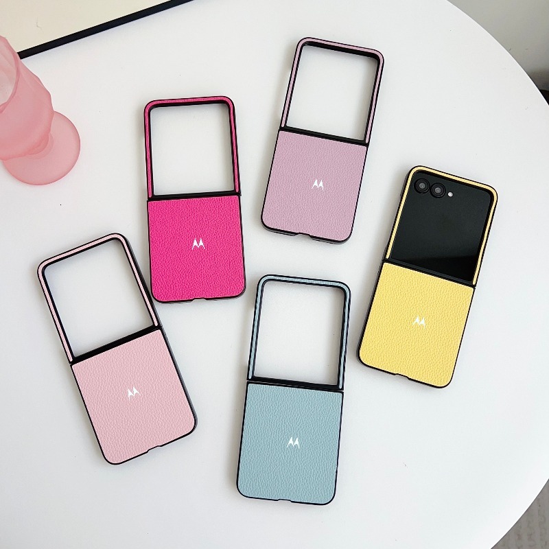 Fashion Candy Color Leather Flip Case For Motorola Razr 70 60 50 Ultra 2026 2025 Plus 2024 Lightweight Phone Protect Cover