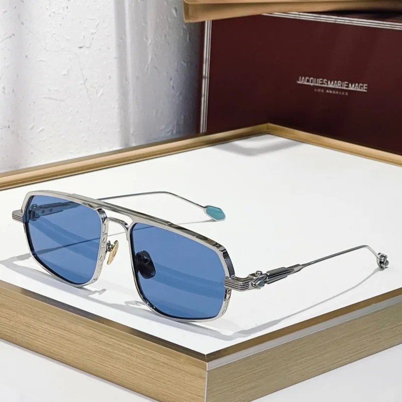 New JMMs Eyewear KALISPELL Designer Sunglasses Top Quality Luxury Brand Fashion Classic UV400 Pilot Frame Turquoise for Men Women With Original Box