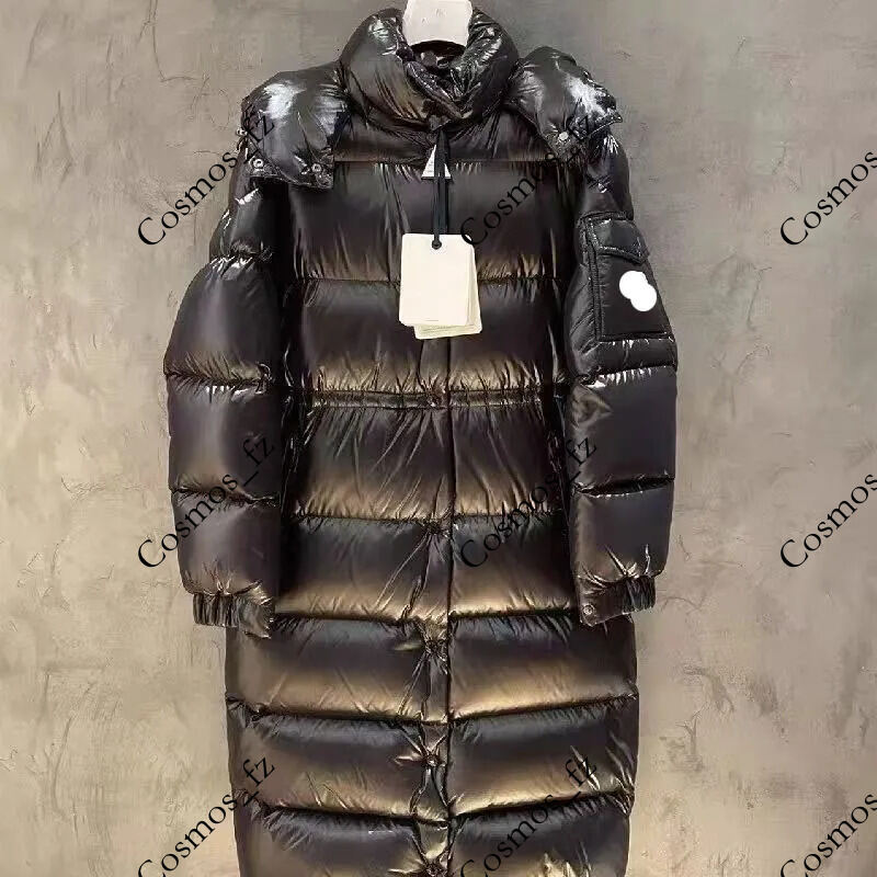 Lanjia- High Womens Jacket Long Style Designer Downs Parkas Coats Puffer Jackets Sleeve Budge Bomber Wind Coat Hooded Zippers Outwears Windbreaker S