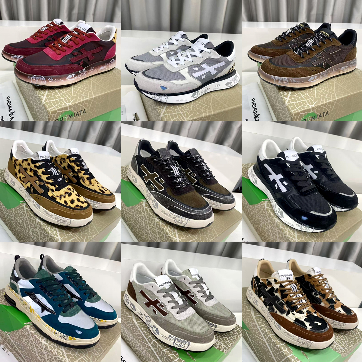 Men's Sneakers FW26 Premiata casual shoes luxurys Designer basketball 33 Colors Soft tennis golf Suede Breathable trainer New Summer Outdoor tr