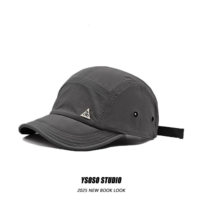 Spring and summer outdoor quick-dry short-brimmed hat for women, new Japanese-style soft-brimmed unisex trendy breathable soft-top baseball cap