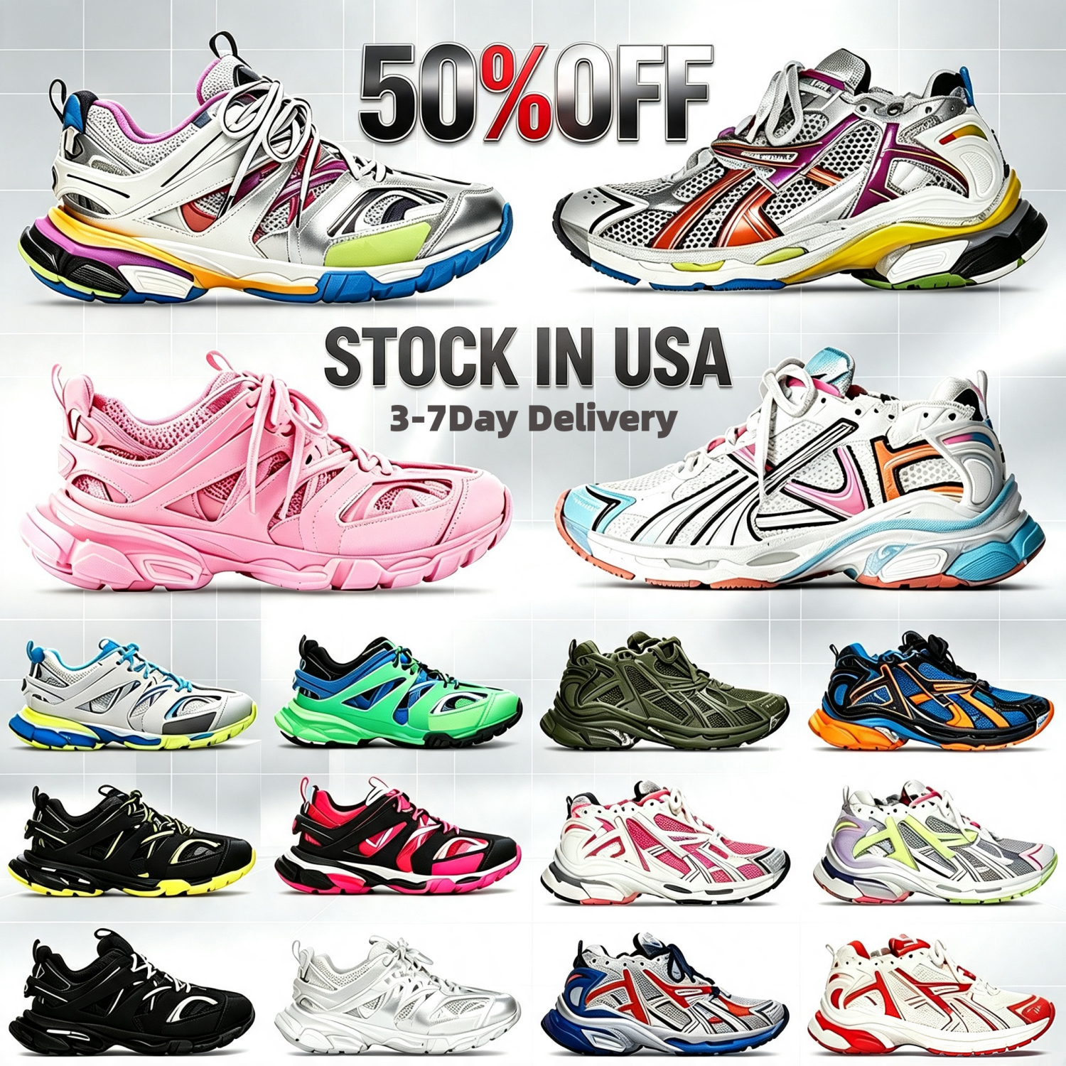Runner Shoes Designer Track 3.0 3 Running Shoes With Led Men Women Paris Transmit Sense Sneakers Black White Pink Green Burgundy Luxury Causal DAD T