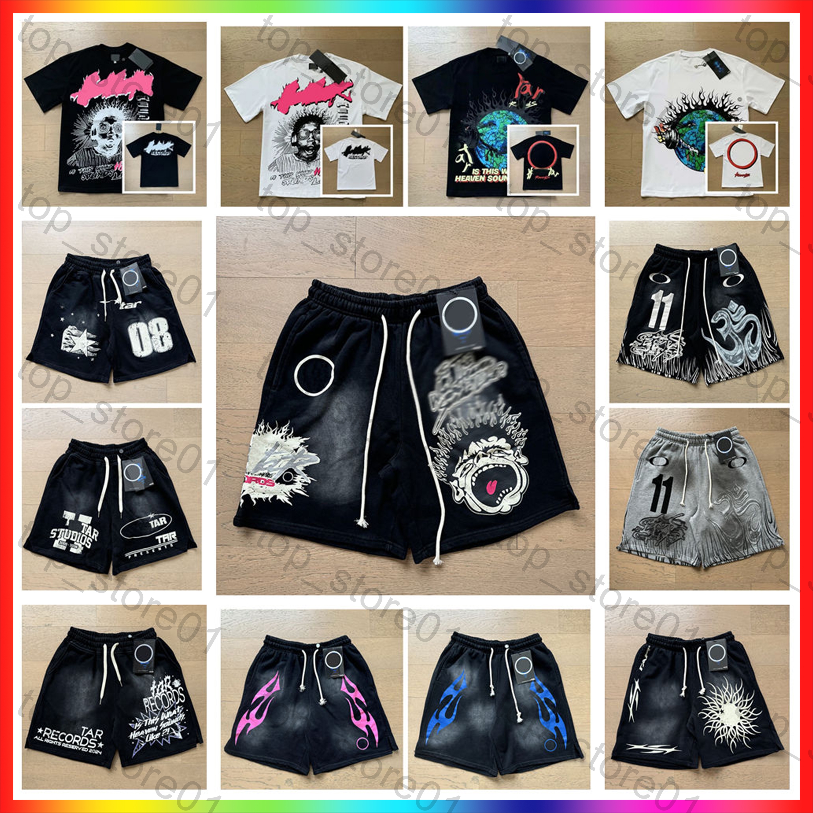 With NFC scan Designer Mens Shorts Letter Graphic Print High Street Vintage Hip Hop Helles Shorts 2026 new Summer Mens Womens Loose Casual Washed He