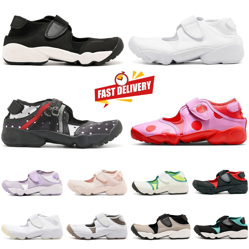 Rift Sandals Men Women Buckle Designer Slippers Polka Dots Silver Black White Green Volt Forest Green Rush Lilac Violet Lady Platform Casual Slides