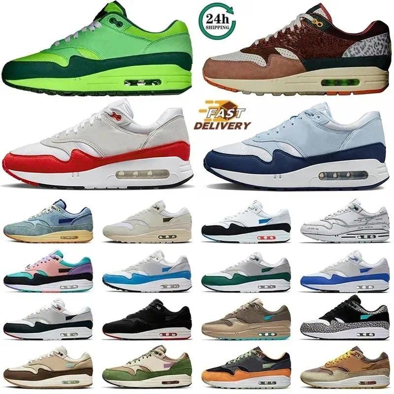 2026 Atmos 87 Anniversary 1 Piet Parra 87 Mens Women Premium lunar 1 DELUXE WATERMELON running shoes Blue Black Red top quality size eur 36-45 N11