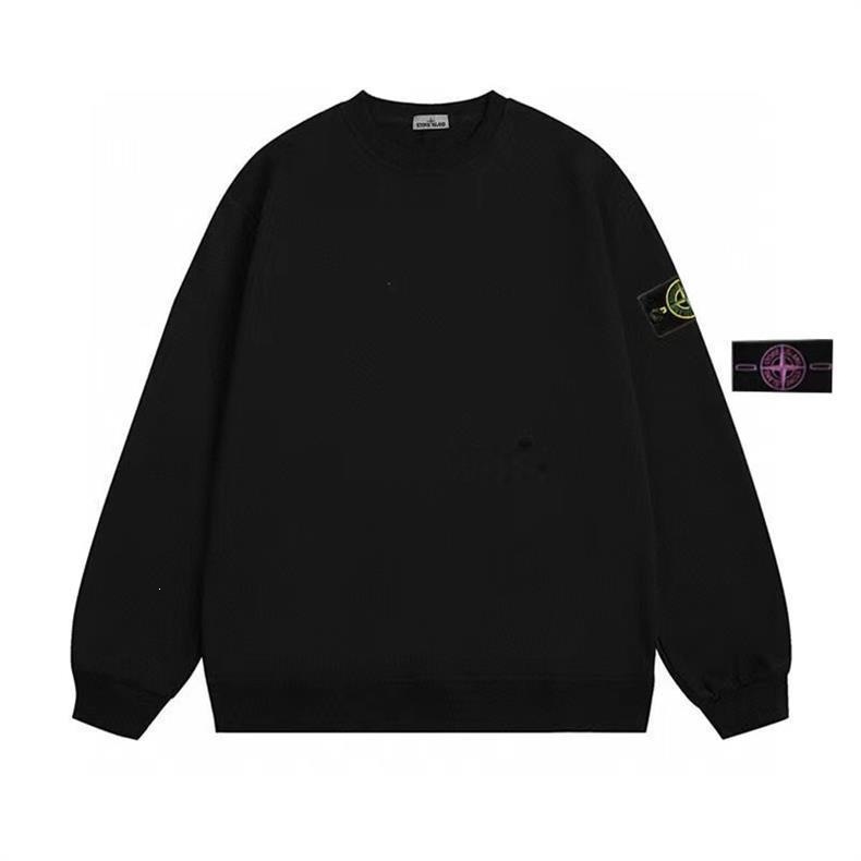 Pull Stone 2026 New Stone Design T Shirt with Round Neck and Hooded Pure Color Long Sleeve Casual and Versatile Casual Long Sleeve