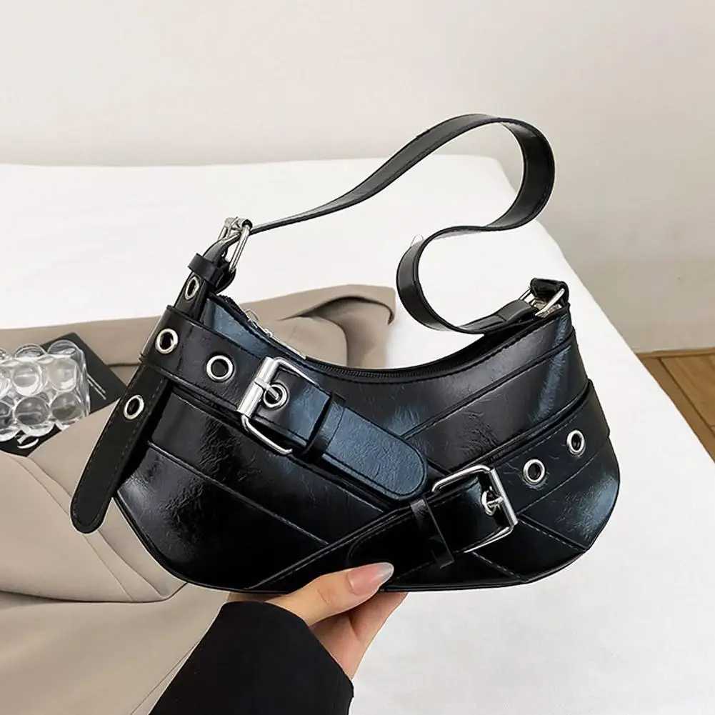 Y2K Borsa a tracolla punk con tracolla stile vintage Maillard Borsa a tracolla retrò tagliente sotto le ascelle per le donne X260815