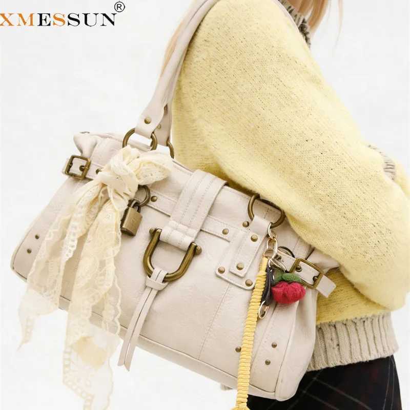 XMESSUN New Trendy Design Lock Head Shoulder 2026 Fashion Style Retro Rivet Underarm Large Capacity Commuting Tote Bag X260815