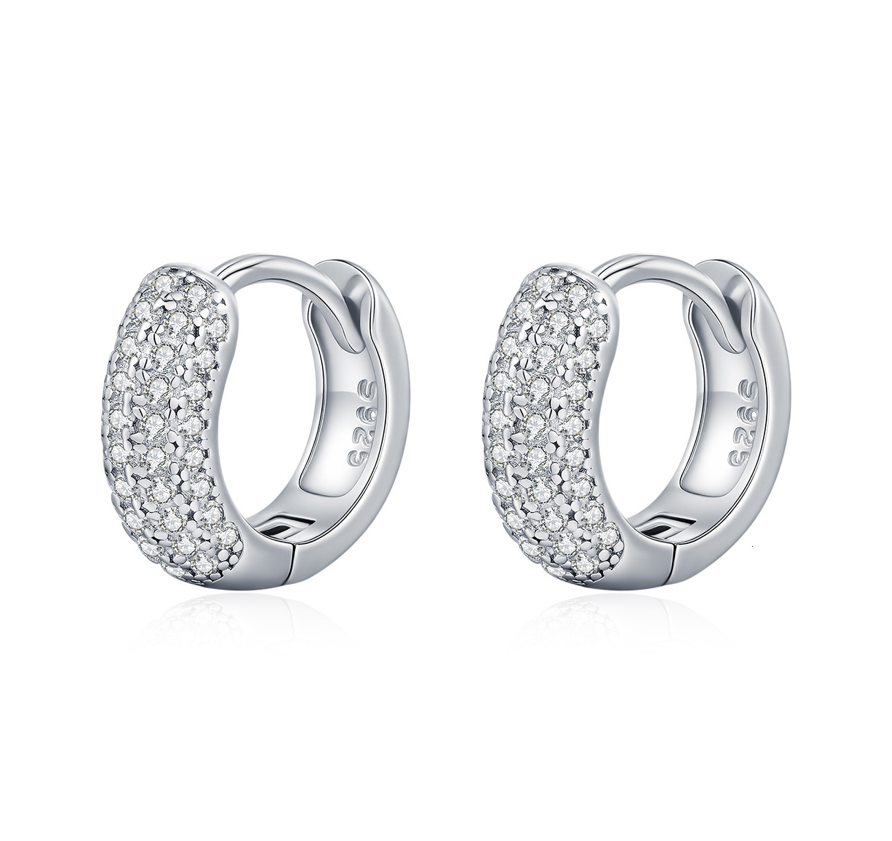 2026 trendy earrings for women Luxury Fashion Hoop S925 Sterling Silver Rhodium Plated Shiny VVS1 Purity Moissanite Claw Setting CMA Women's Ea