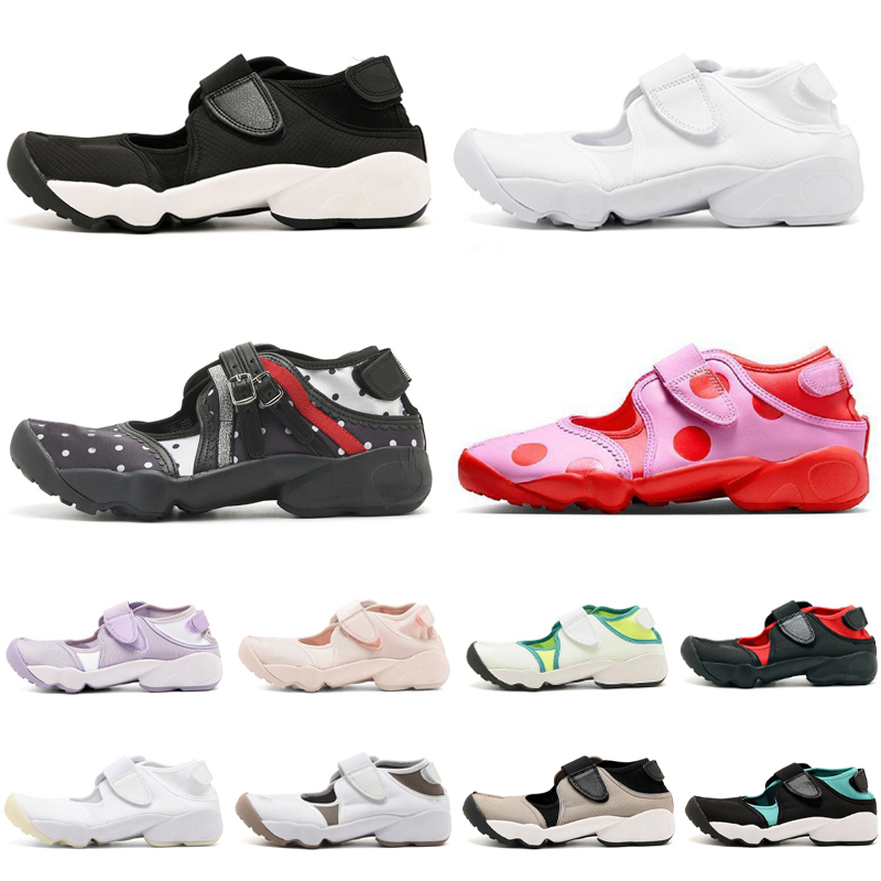Rift Sandals Men Women Buckle Designer Slippers Polka Dots Triple Black White Green Volt Forest Green Rush Lilac Violet Lady Platform Casual Slides