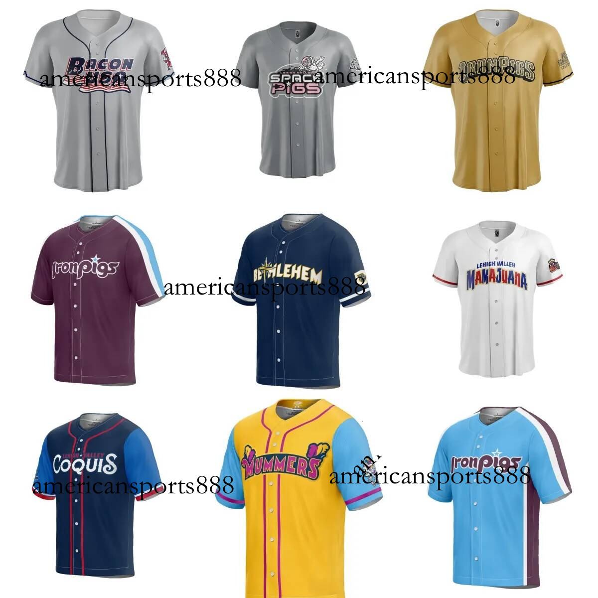 Lehigh Valley IronPigs Custom Jersey Any Name Number 01