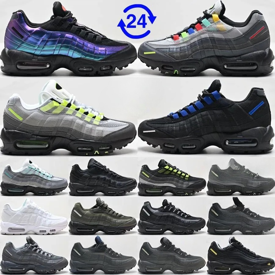 2024 new free Shipping Mens 95 95s Neon designer Running Shoes Classic Triple Black White Yellow Cool Grey Olive Midnight Navy Men Trainers Sports S