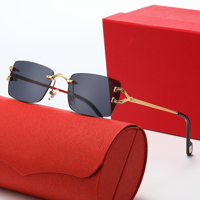 2026 Designer Sunglasses UV Resistant Womens Sun glasses Fashion Trend Frameless Rectangle Integrated Eyeglasses Sport And Leisure Glasses Goggles S