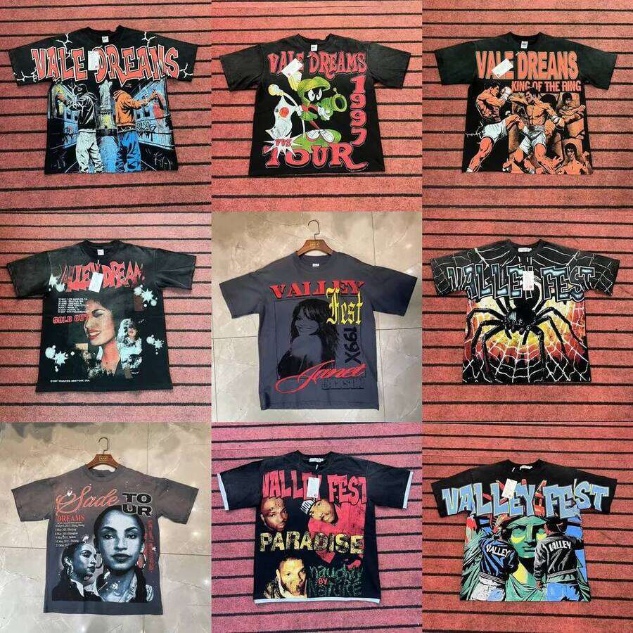 Mens Designer Retro Hip-Hop Style T-Shirt Sports Women's T-Shirt High Quality Washed Printed Loose Short-Sleeved T-Shirt Men's T-Shirt Siz