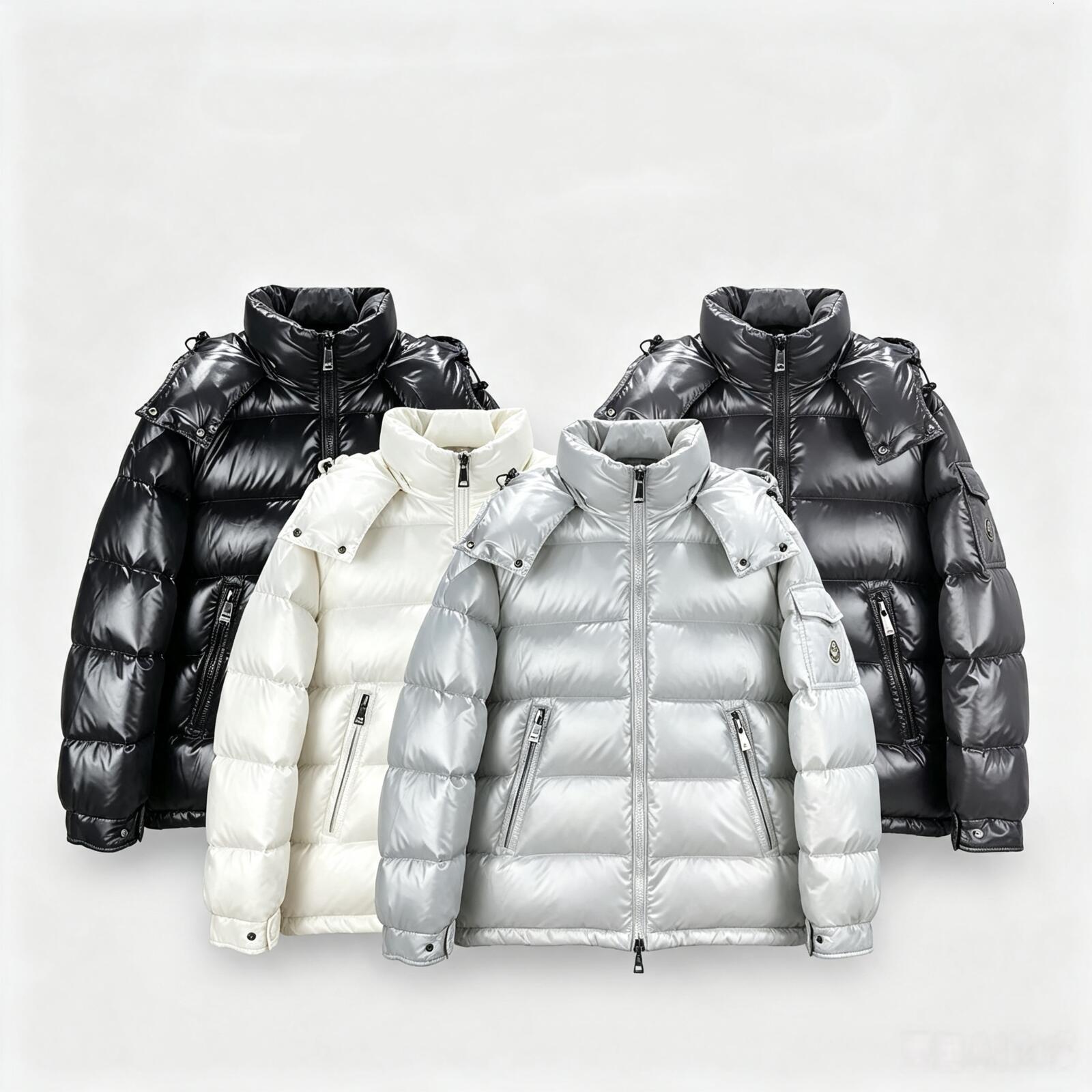 2026 New Unisex Maya Down Jacket High Version Solid Hooded Winter Streetwear Outerwear