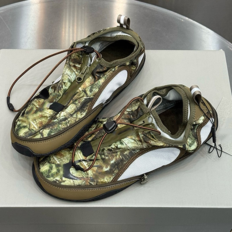 Véritable arbre poche dégradé Sneaker pour hommes sans lacet chaussures décontractées épissé pliable cordon déconstruit extérieur voyage Aqua cha