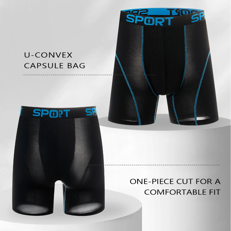 Lot de 6 boxers de sport pour hommes avec caractéristiques évacuant l'humidité et sans frottement
