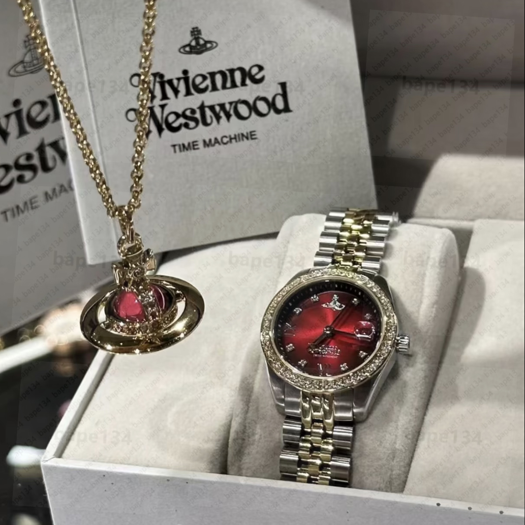 Designer Vivi Enne Saturn Montre Femme Montre De Luxe Diamant Montre Boutique De Mode Bijoux Fête Et Banquet Montre Couple Montre Cadeau