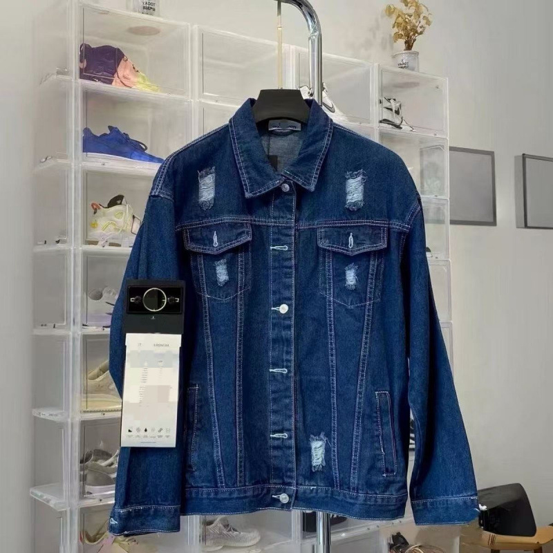 Stones Islens Luxury Spring And Autumn Denim Jacket Embroidered Cowboy Jacket Men's Jacket Retro Piercing Trendy Brand Versatile Clothing Compa