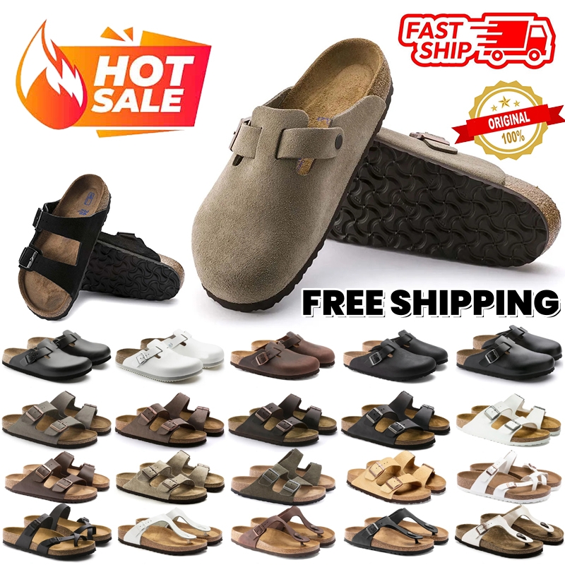 Livraison gratuite Brikenstock pantoufles de créateurs femmes sandales à plateforme diapositives plates femmes sliders noir blanc kaki femmes dam