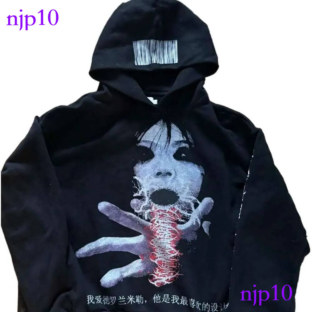 Y2k Droland Miller Scare Hoodies Women Gothic Punk Streetwear Grunge Top Sweatshirt Oversized Haruku Hip Hop Hoodie Clothes