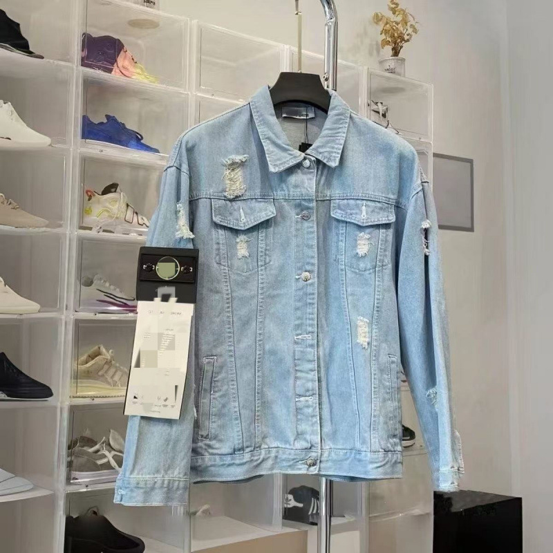 Stones Islens Luxury Spring And Autumn Denim Jacket Embroidered Cowboy Jacket Men's Jacket Retro Piercing Trendy Brand Versatile Clothing Compa