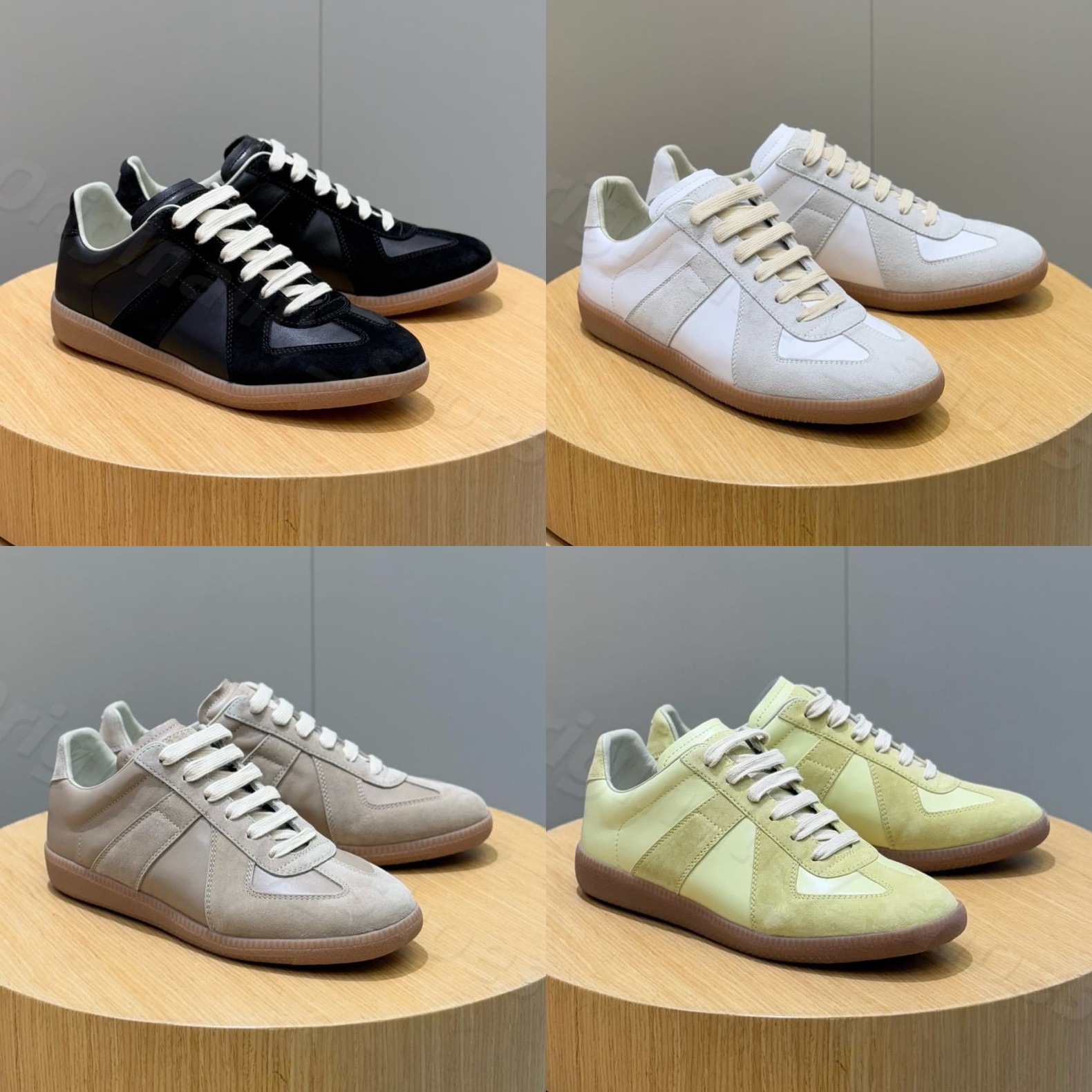 Designer German Army Trainer Gats Black Gum Gat Low MM6 Sneakers White Grey painter Nude Shoes Men Women Casual Shoe Sneaker Mens And Womens Size 35