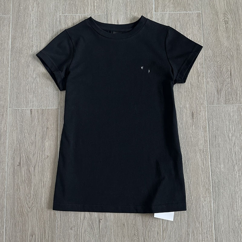 T-shirt rétro noir coupe cintrée pour femmes, haut à manches courtes et col ras du cou, décontracté, Style de rue quotidien, t-shirts pour amoure