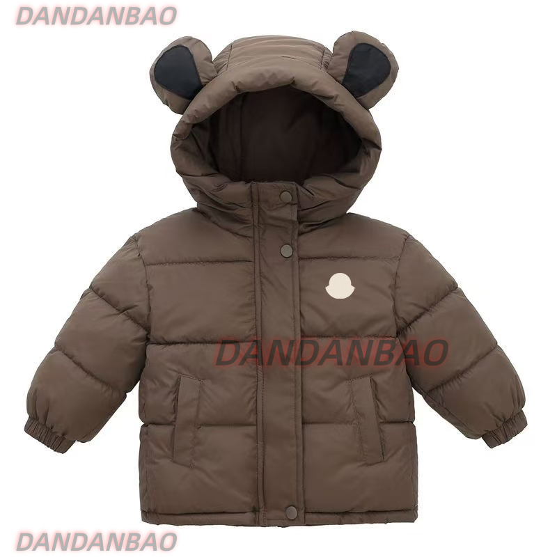 Toddler kids coat Bear Ear Hooded Puffer Jacket Cute Animal Style Hood Warm Padded Winter Coat with Button Zip Closure Baby Boys Girls Cold Weather