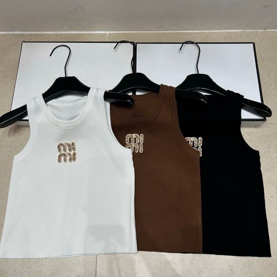 2026 Base Layer Knitted Top Women's Round Neck Loose Thin Summer New Fashion French Design Ladies T-Shirt Sweater Vest size S-----XXL