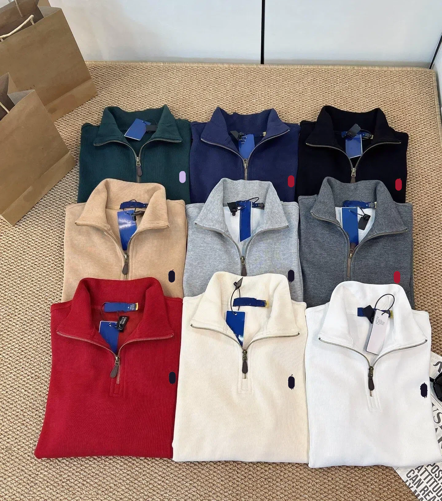 hoodie polo quarter zip mens polo sweater designer sweaters Brand High Quality Casual Cotton Ponys Embroidery swerterLoose Fit polo Ralphr