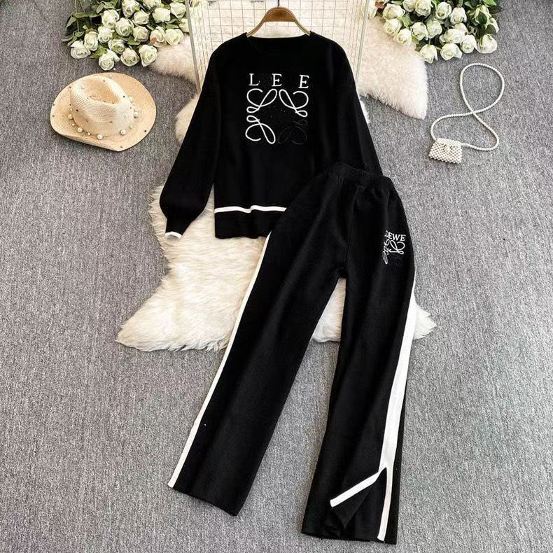 Ed Hardey Set Designer Womens Tracksuit Piece Set Outfits Strapless Polo Casual Printed Pants Cardigan Y2k Straight Trousers Street Zipper Hooded Cl