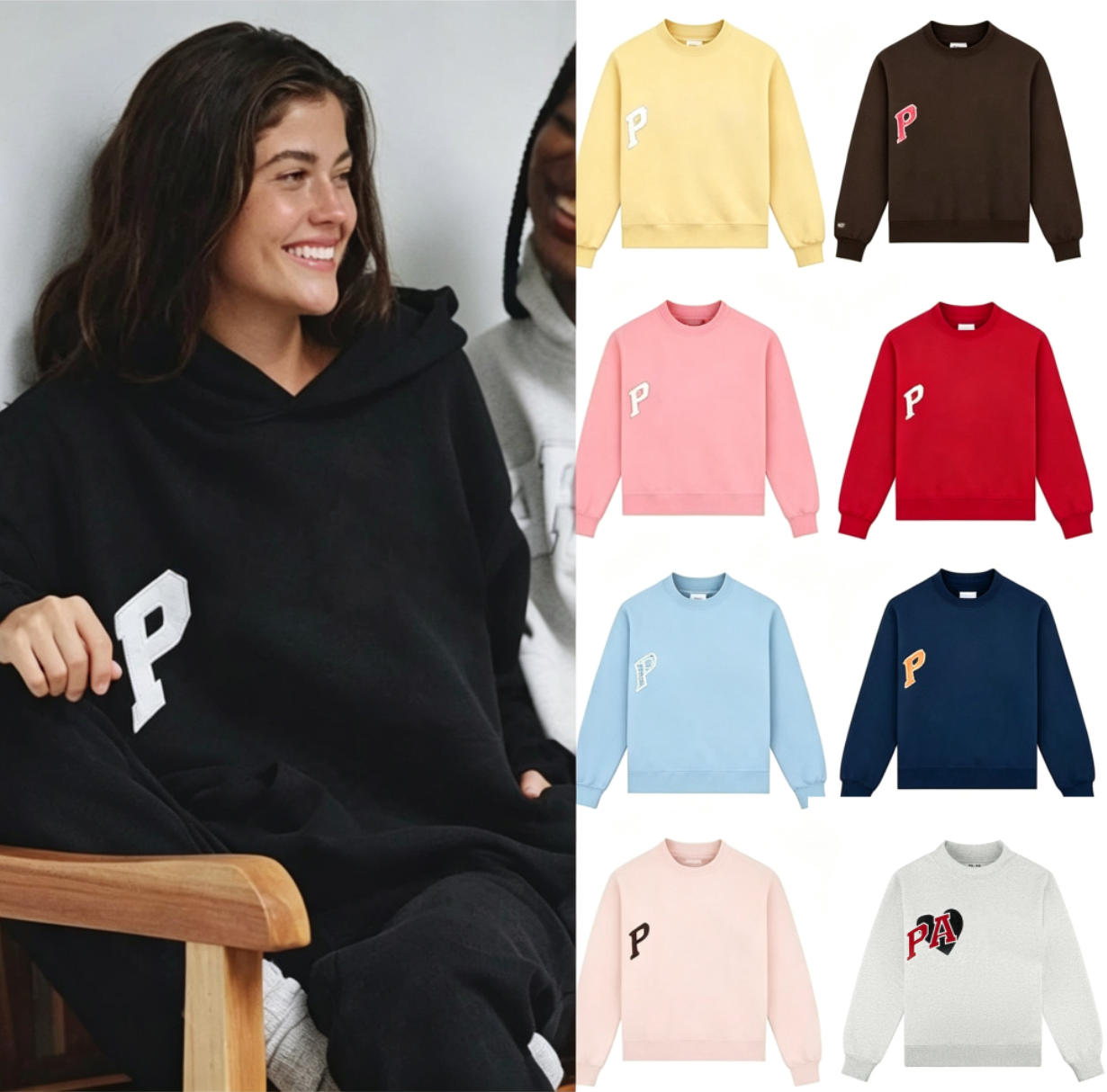 Women's Sparker Mockneck Cotton Hoodie with Designer Embroidery Sweatshirt Loose Fit Polka Dot Top for Spring & Autumn men casual