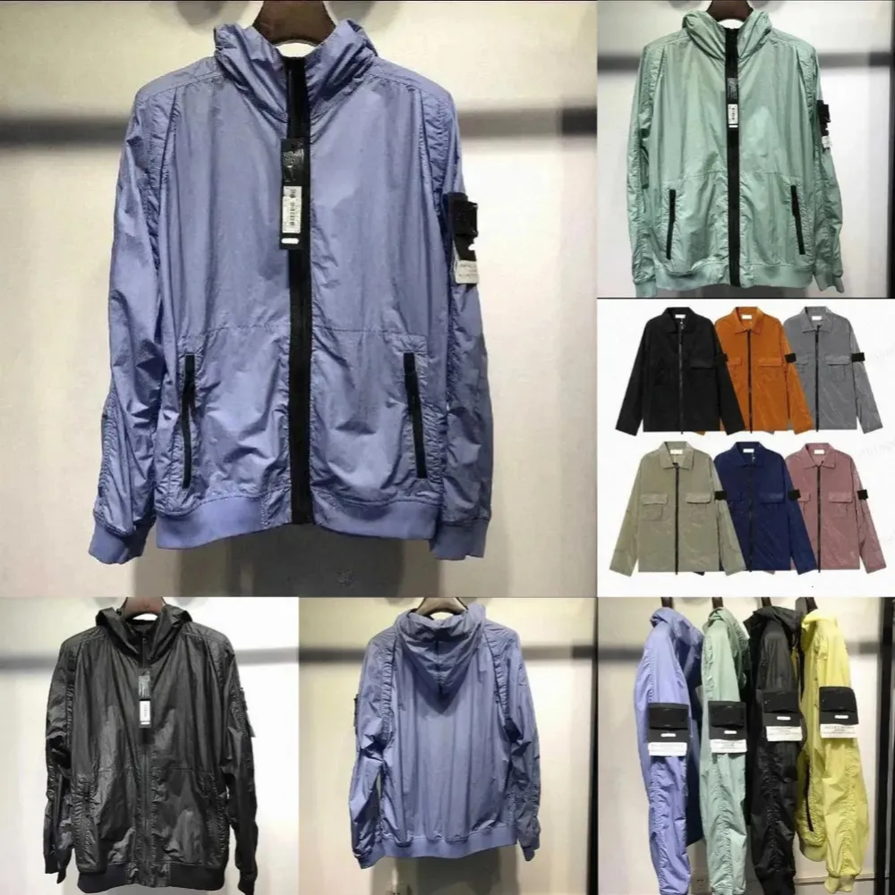 stone Jacket islend Hoodie mens designers sun protection clothing spring and summer candy color fashion zipper coat luxury brand Trend casual sweats