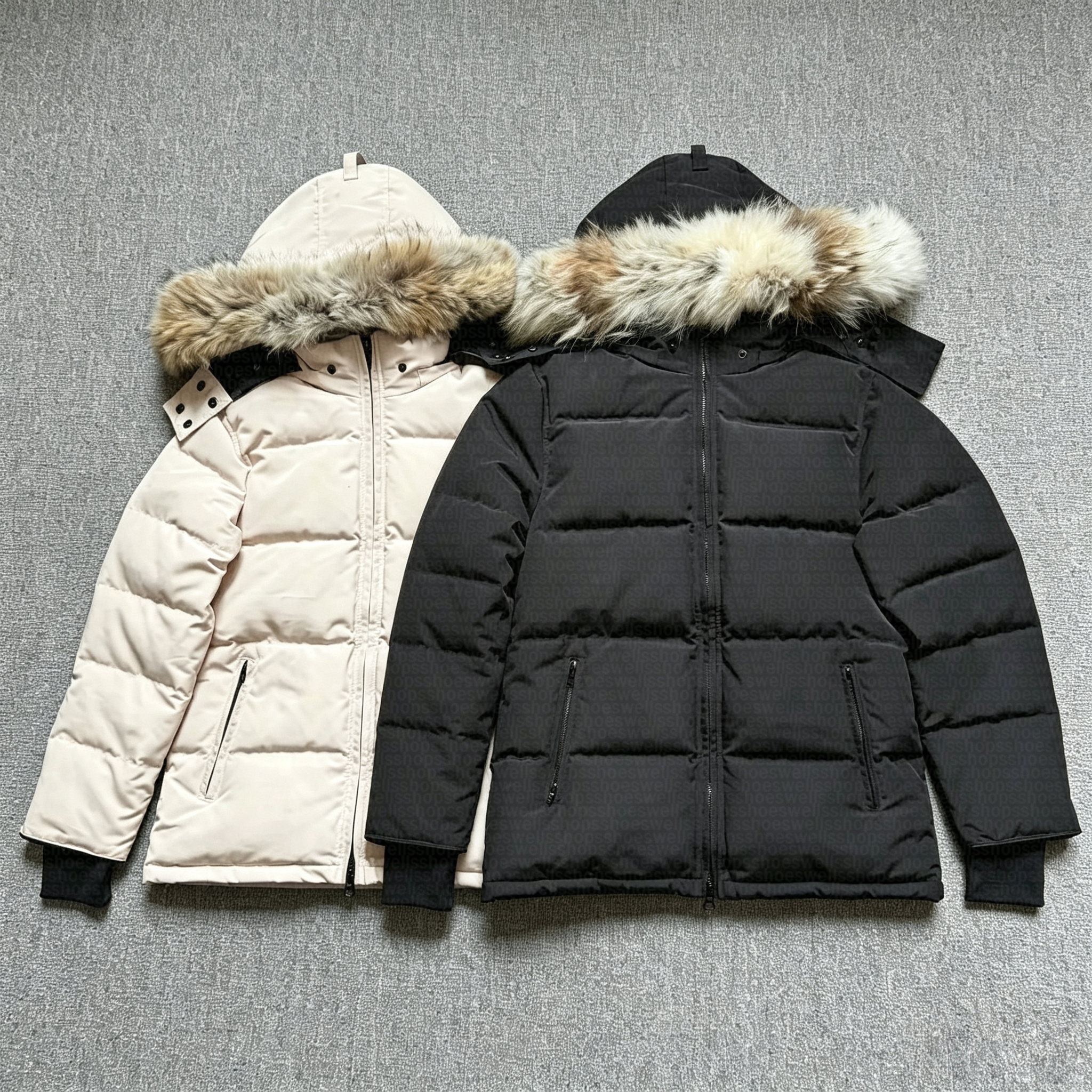 Designers Women Down Jacket Long Coat Large Pocket Fur Collar Thermal Top Female womens autumn winter Large Clothing Coats Doudoune Femme