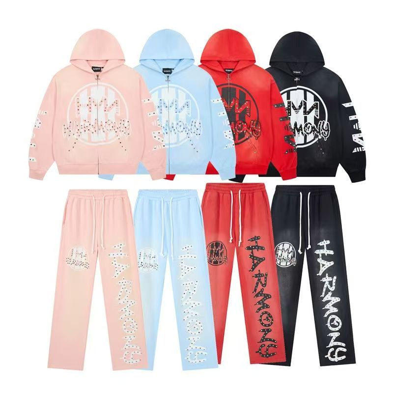 harmonie sweat à capuche designer sweat à capuche zippé style streetwear unisexe avec veste cardigan dégradé vieilli et haut de casquette coupe a