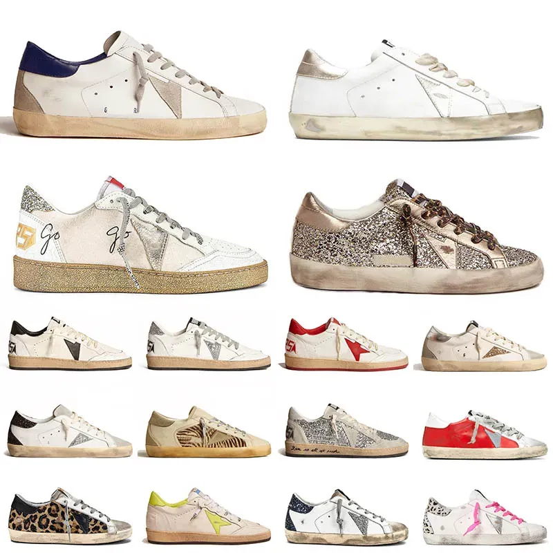 Top Designer Goldenstars goodegoosewomen Athleisure Shoes Goose Fashion Running Shoe Super Star Suede Leopard White Doold Dirty Classic and versatil