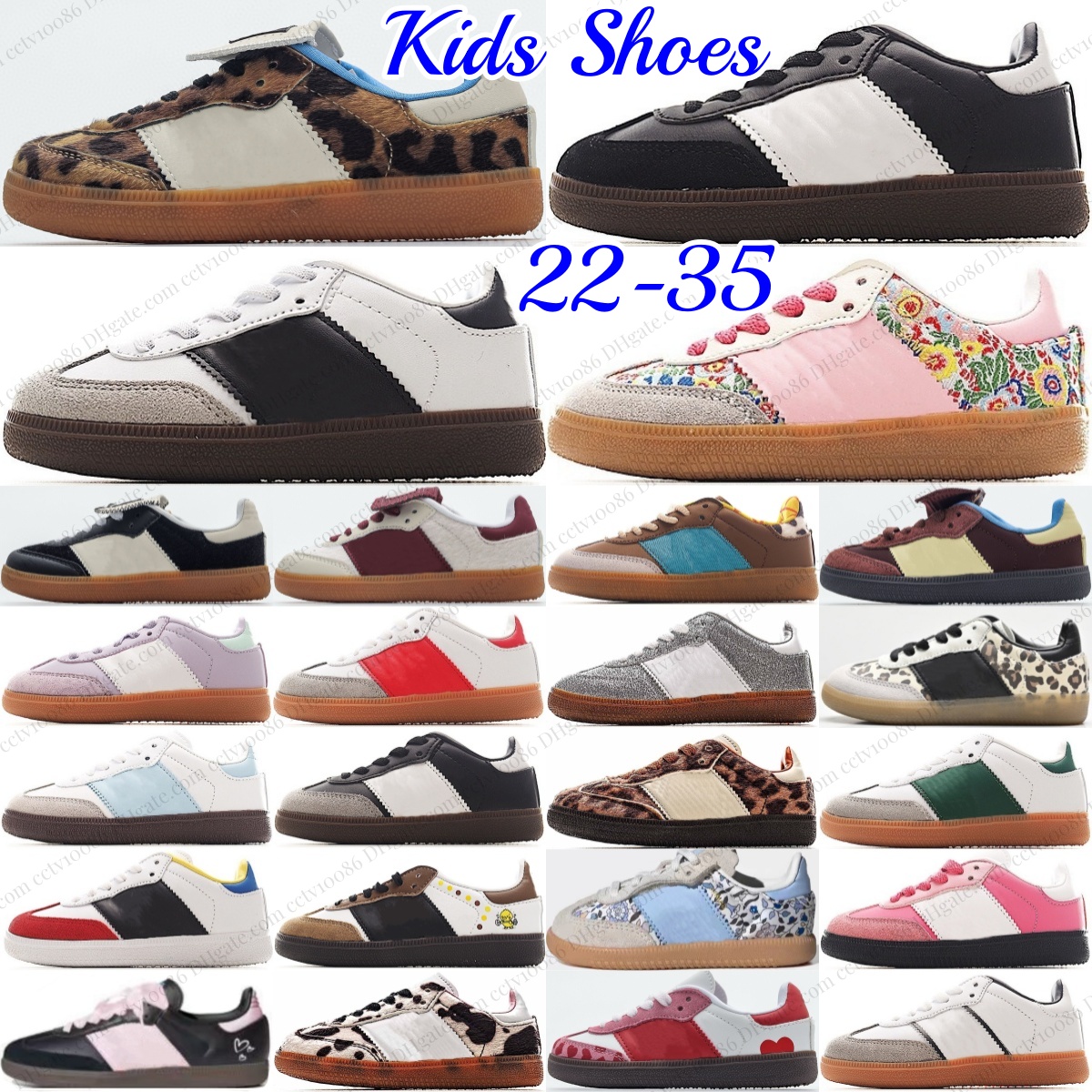 Kids Shoes Leopard Designer Toddlers Baby Floral Sneakers Boys Girls Core Black Preloved Trainers White Children Youth Blue Scarlet Red Green Pink B