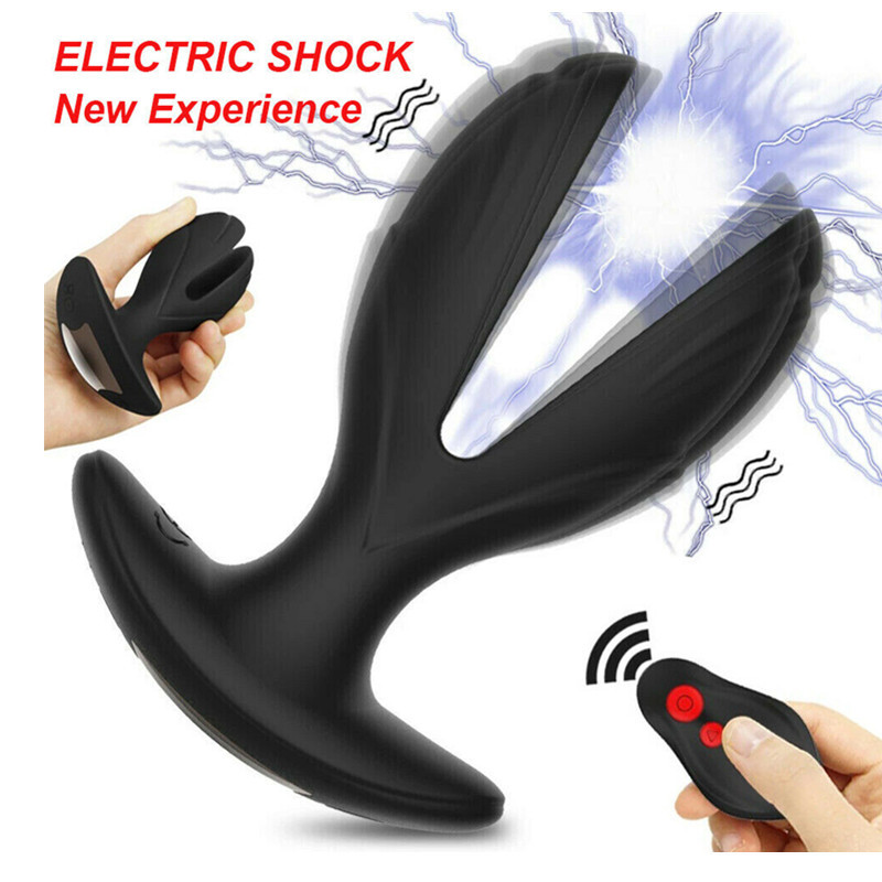 Electro Stimulation Shock ANAL VIBRATOR Butt Plug Prostate Massager,Estim Anal and Vaginal Electric Bullet, BDSM Sex Toys
