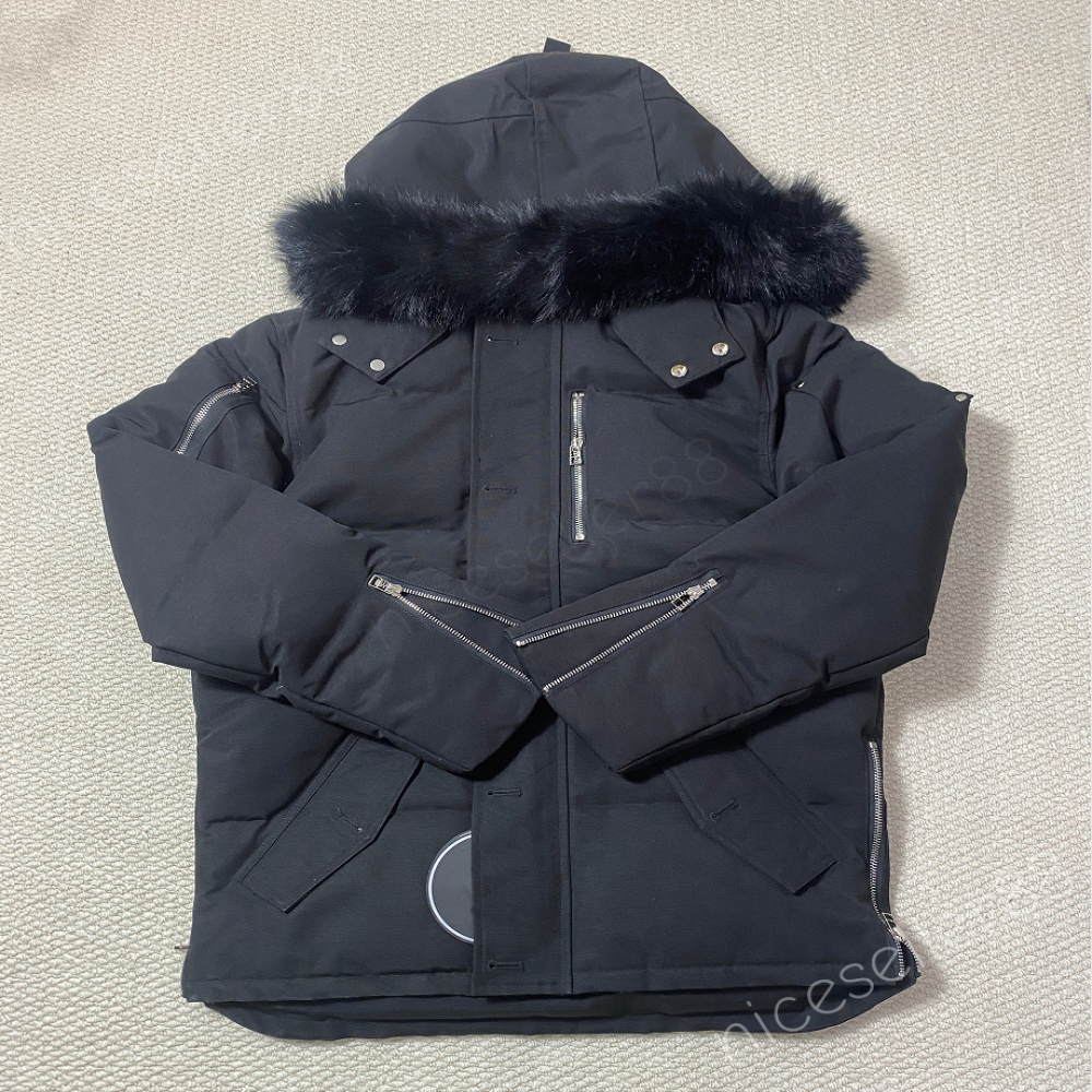 Down jacket men's warm parka coat real wolf fur collar hooded white duck down jacket winter fashion couple casual thick outdoor windproof warm