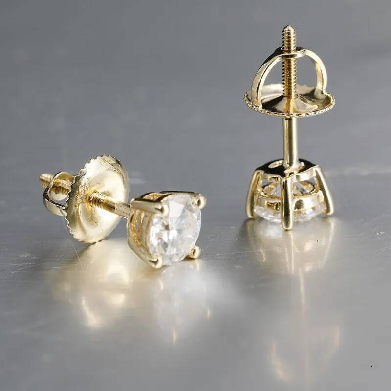 pass diamond tester VVS1 moissanite designer for women men making of 925 sterling silver stud earrings screw back earring jewelry woman valentines d