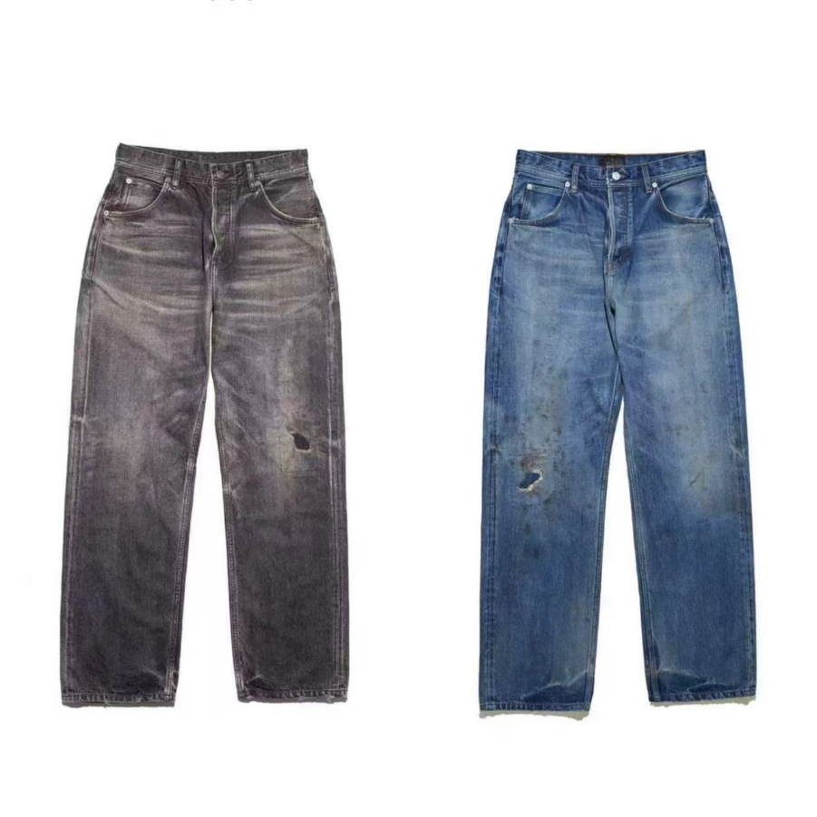 Washed Denim Jeans Men's Casual Fashionable Autumn Winter Jeans
