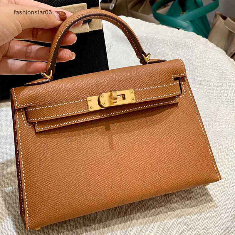 10A handbag crossbody mini shoulder Kel handbags women small designer bag top quality genuine leather handmade beeswax thread sewing fashion bag cow