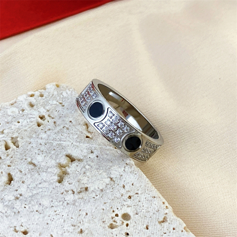 couple wedding titanium steel Brand Love Rings Classic Starry Sky Fashion Luxury Diamond Ring High Quality 18k Gold Designer ring for Women men