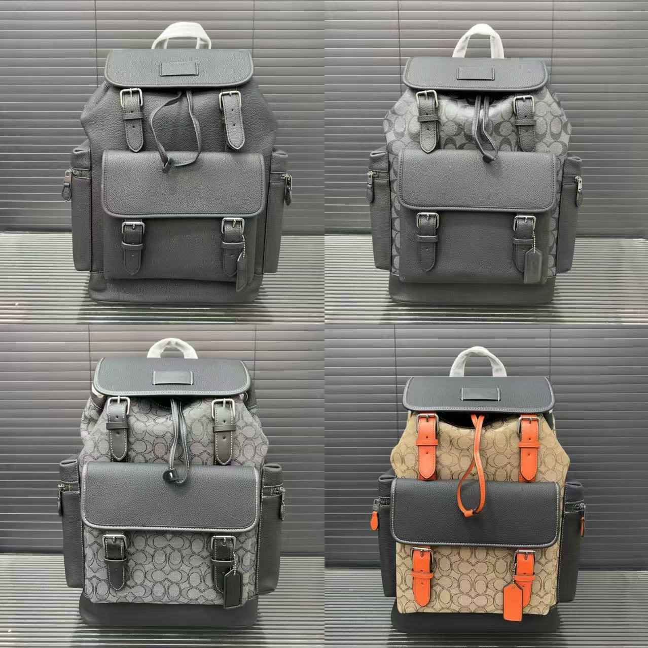 Designer Bags 2026 Trends men's casual backpack classic vintage jacquard large capacity pu leather 2026 new trends travel rucksack student dail