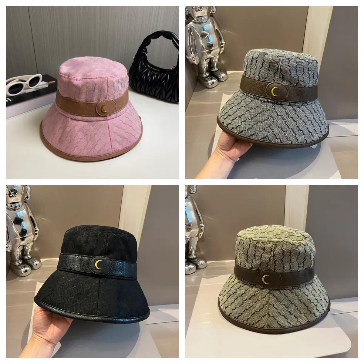 Seau de styliste classique avec lettres imprimées, chapeaux de pêcheur à la mode avec large bord, pare-soleil, chapeau de plage décontracté