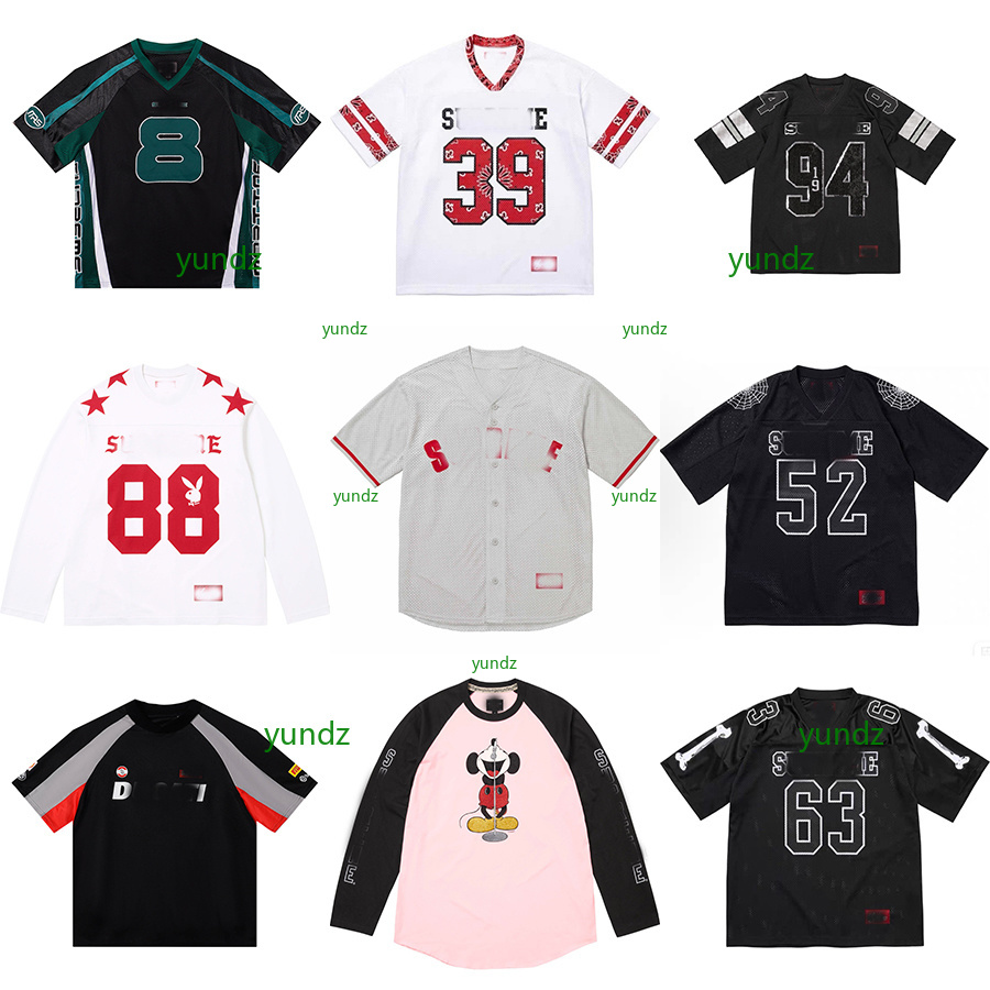 FW25 Bones Football Jersey Mesh t shirt Mens Top Casual Summer Tee Short sleeve Brand Jerseys