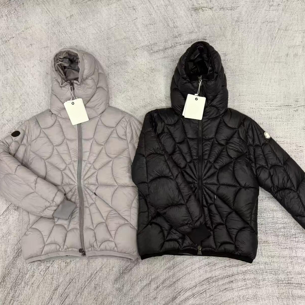 Designer Mens Puffer Jackets Spider Style Men Designer Puffer Jackets Embroidered Down Jacket Topstoney Tech Fleece Womens Outdoor Warm Thick Outwea
