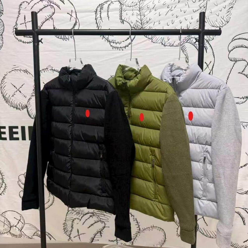 Men Designer Polo Puffer Jacket Luxury Men Winter Puffer Polo Jackets Parkas Embroidery Pony Patchwork Sleeves Stand Collar Splice Outerwear Light T