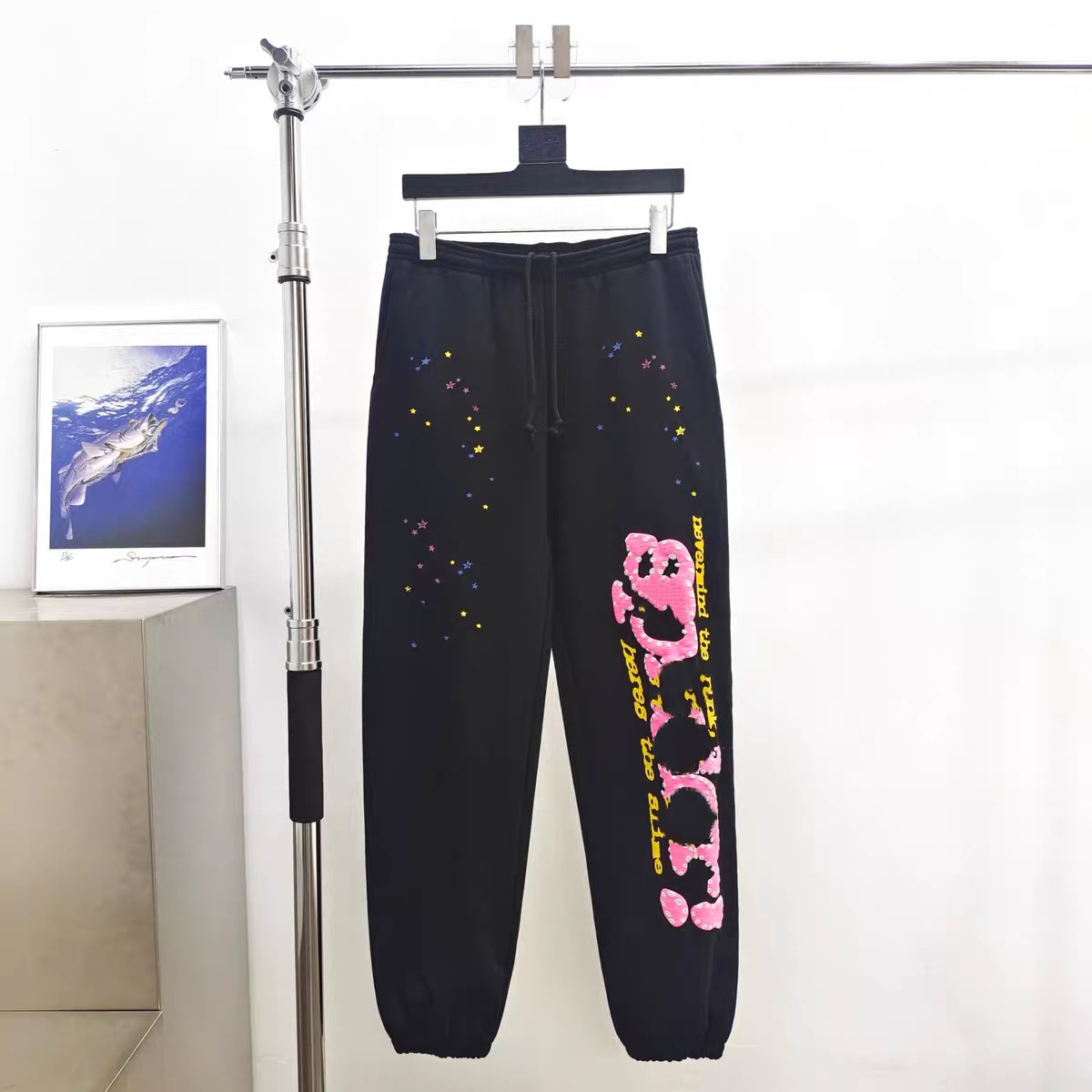 SpiderrPant Designer Joggers Spider Sweatpants Womens Sweat Pant Black Hip Hop Streetwear Oversized Long Sleeve spyder Hoodie Letter Print Young Thu